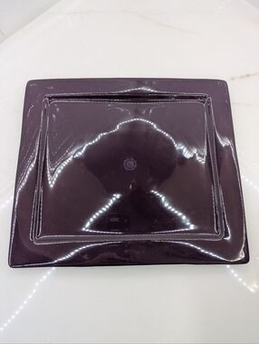 Mamma Ro Purple Eggplant Rectangle Dinner Plate Platter Cameo Ed 12x10" Convex